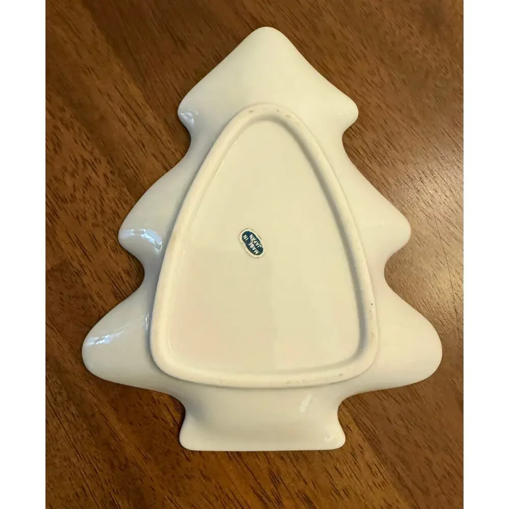 Christmas Holly Fine Porcelain 12 inch oval platter and nut dish.
